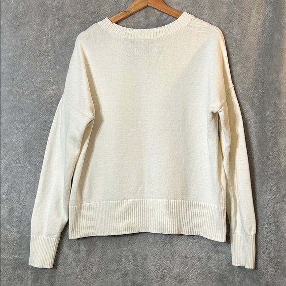 Lands End Classic Cream Women's Crew Neck Sweater - Picture 8 of 10